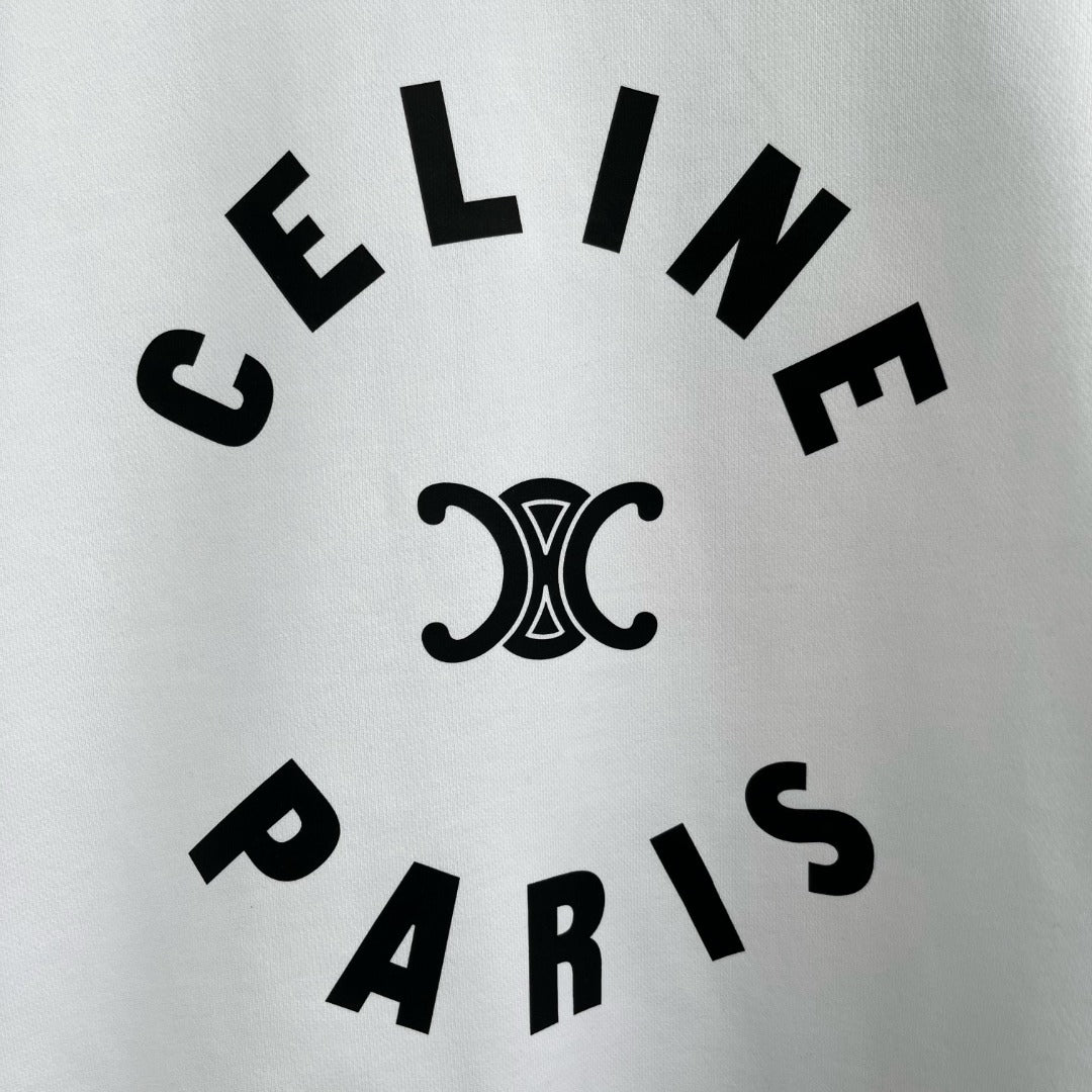 CELINE レタリング コットン 長袖Tシャツ YW005