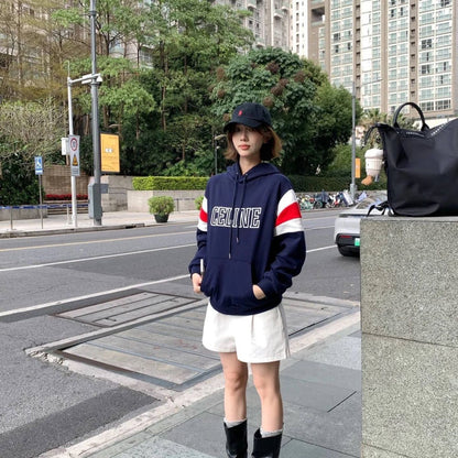 【CELINE】 セリーヌ パーカー ネイビー S M L XL 男女兼用 sweat150