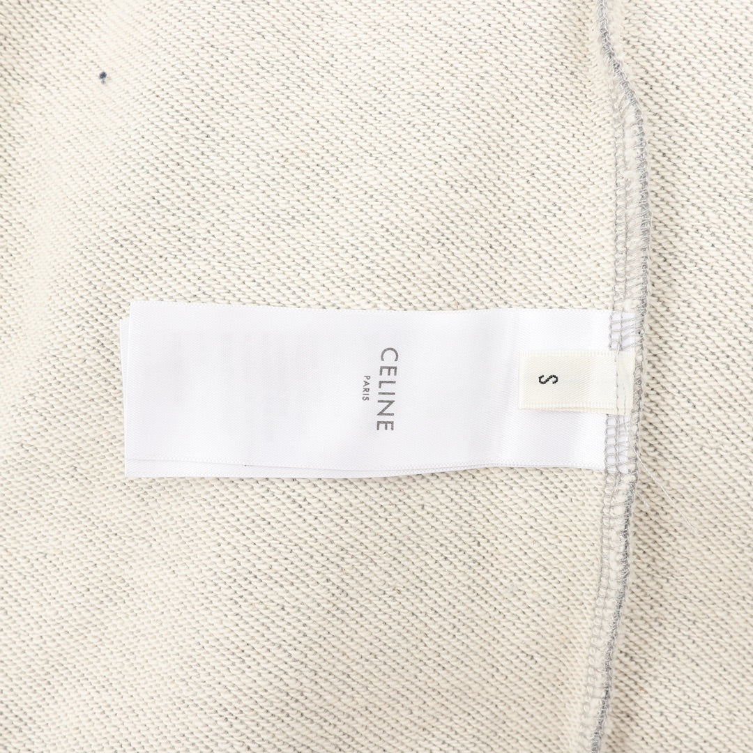 CELINE レタリング コットン 長袖Tシャツ YW001