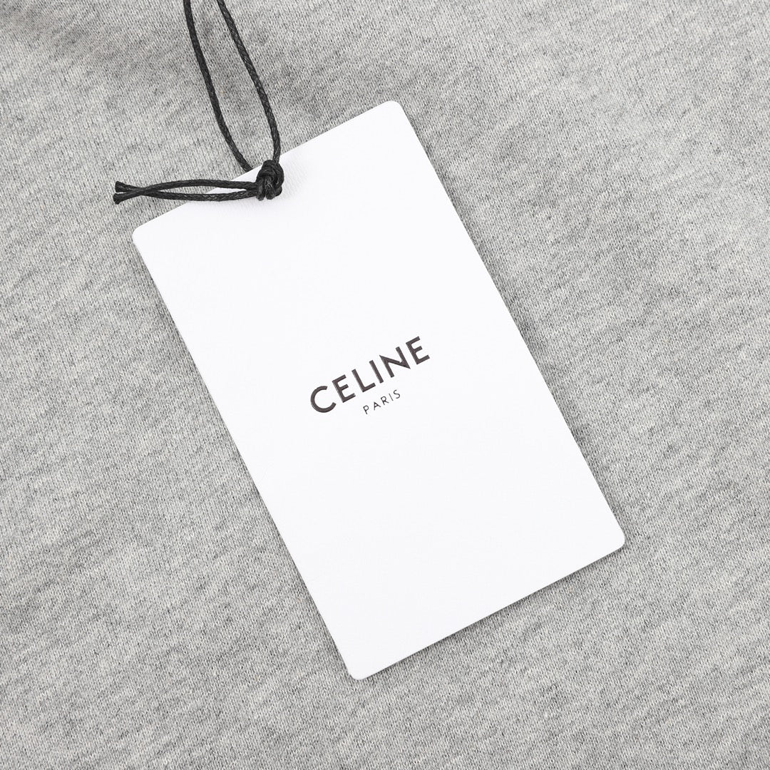 CELINE レタリング コットン 長袖Tシャツ YW001