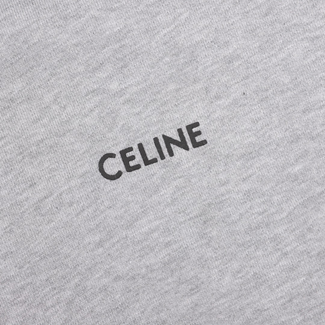 CELINE レタリング コットン 長袖Tシャツ YW012