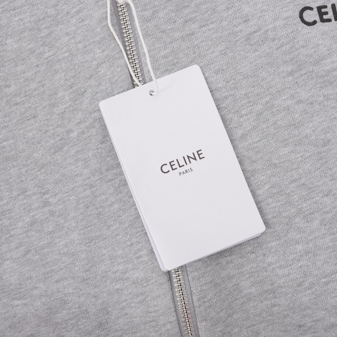 CELINE レタリング コットン 長袖Tシャツ YW012