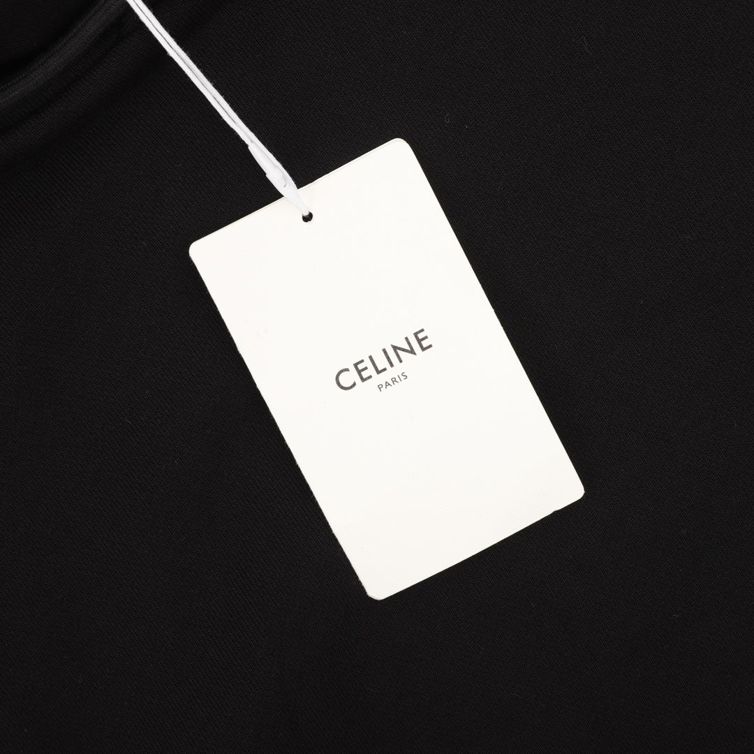 CELINE レタリング コットン 長袖Tシャツ YW011