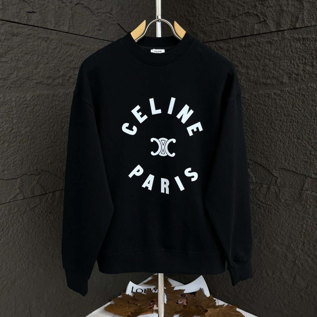 CELINE レタリング コットン 長袖Tシャツ YW005