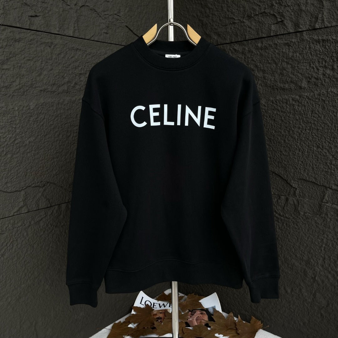 CELINE レタリング コットン 長袖Tシャツ YW003