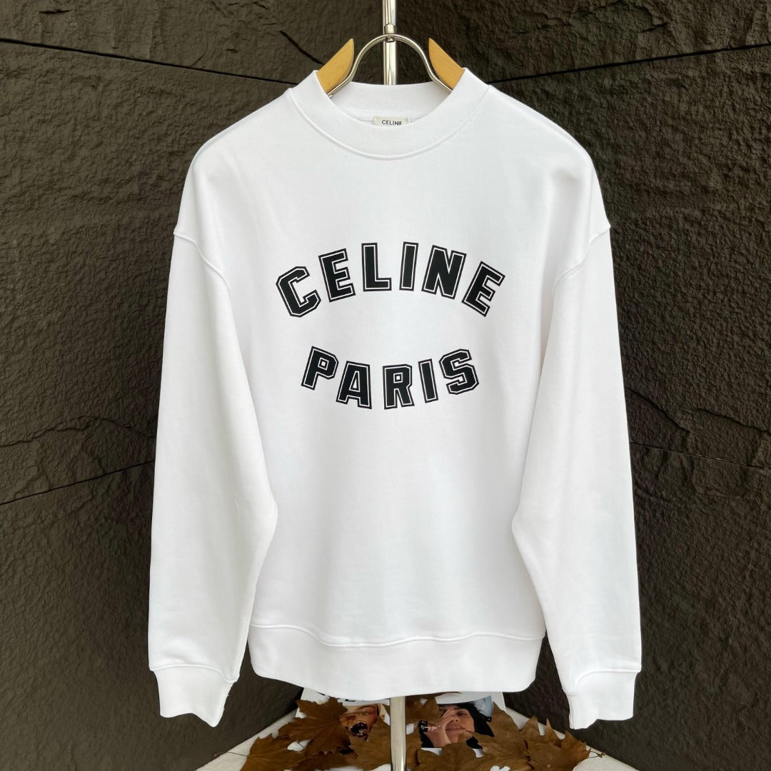 CELINE レタリング コットン 長袖Tシャツ YW004