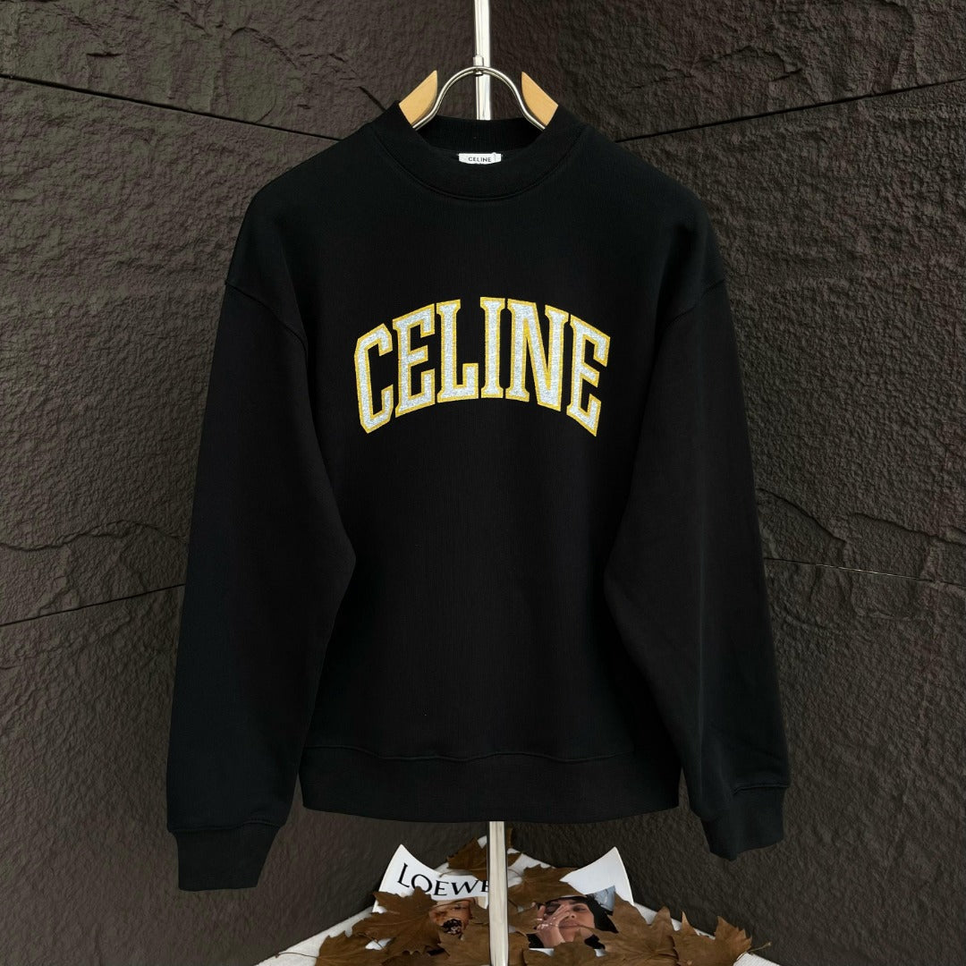 CELINE レタリング コットン 長袖Tシャツ YW007