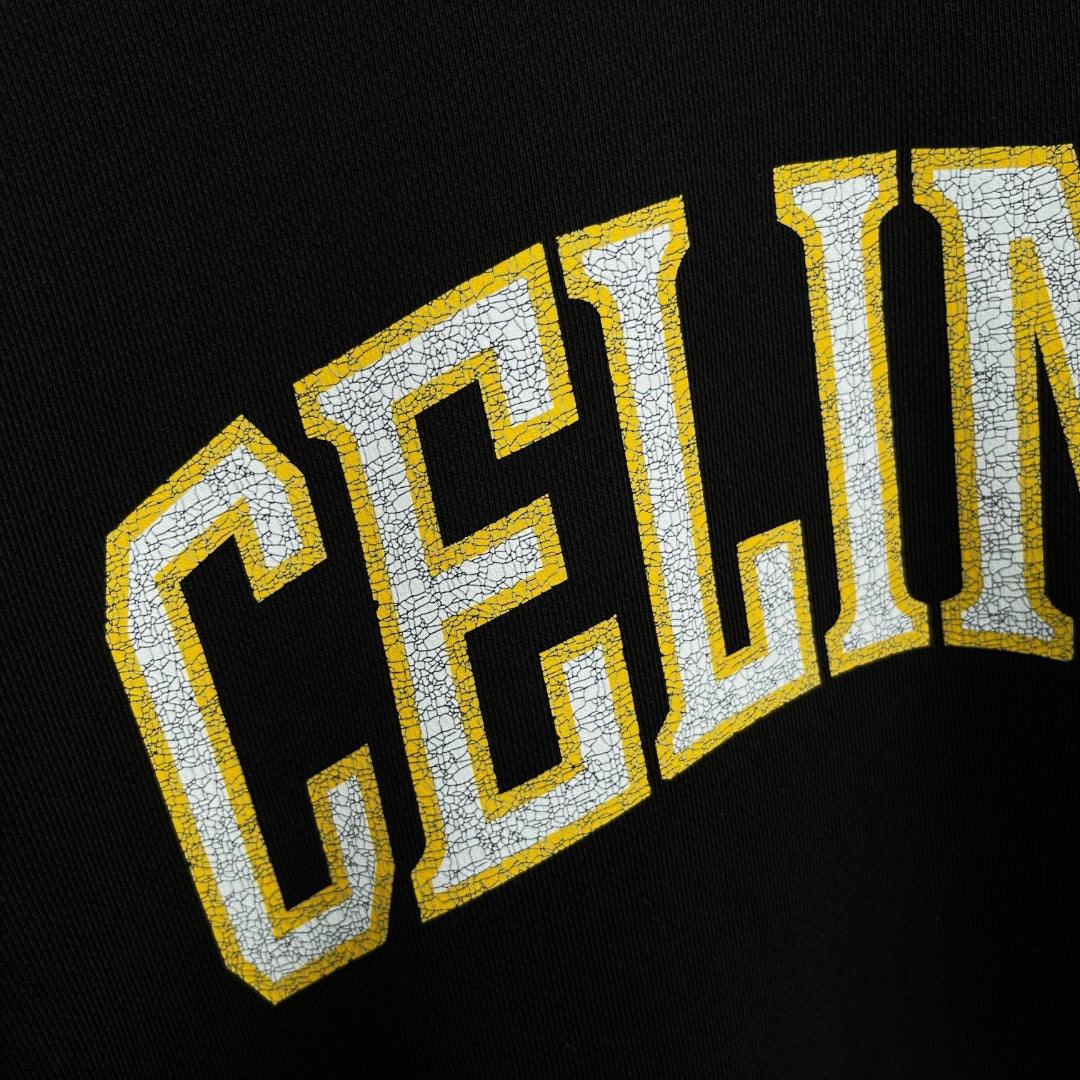 CELINE レタリング コットン 長袖Tシャツ YW007