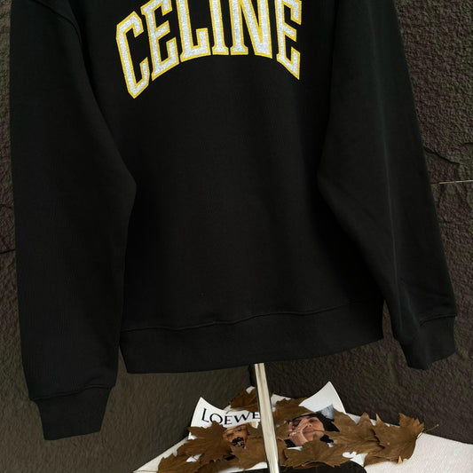 CELINE レタリング コットン 長袖Tシャツ YW007
