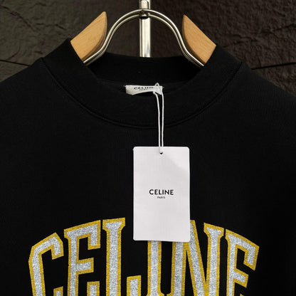 CELINE レタリング コットン 長袖Tシャツ YW007
