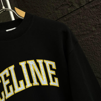 CELINE レタリング コットン 長袖Tシャツ YW007