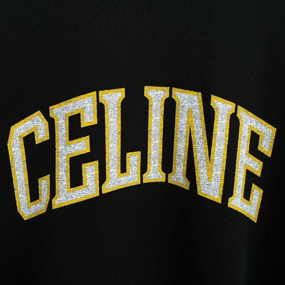 CELINE レタリング コットン 長袖Tシャツ YW007