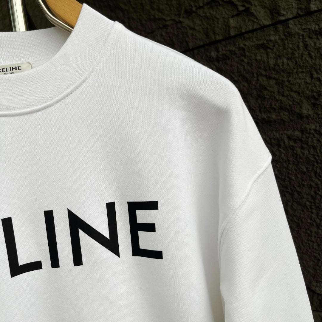CELINE レタリング コットン 長袖Tシャツ YW003