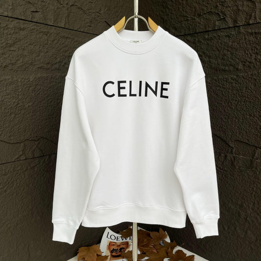CELINE レタリング コットン 長袖Tシャツ YW003