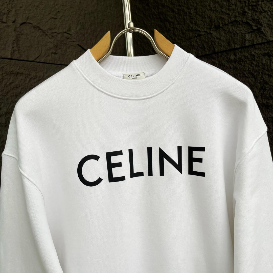 CELINE レタリング コットン 長袖Tシャツ YW003
