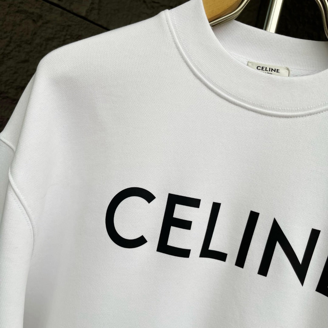 CELINE レタリング コットン 長袖Tシャツ YW003