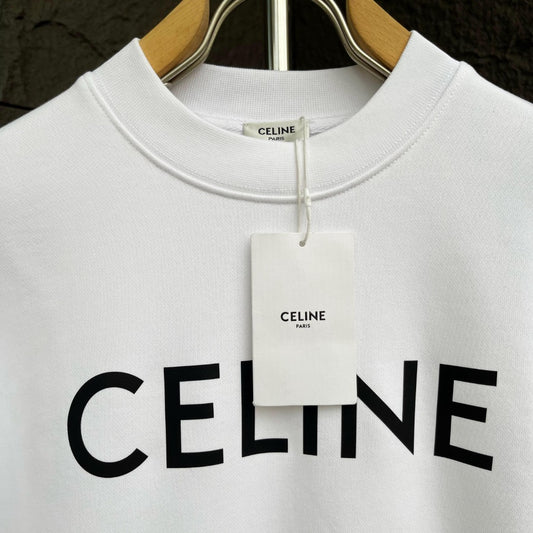 CELINE レタリング コットン 長袖Tシャツ YW003