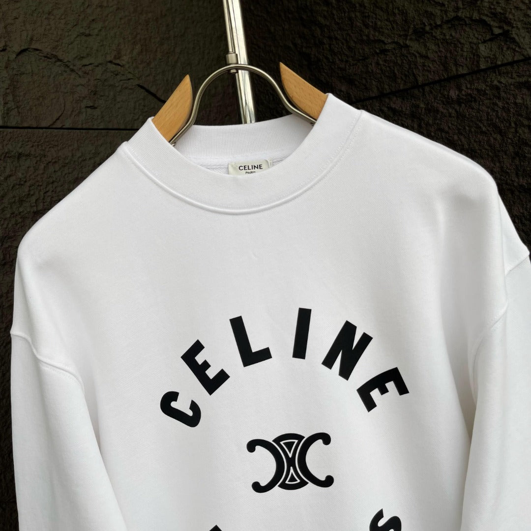 CELINE レタリング コットン 長袖Tシャツ YW005