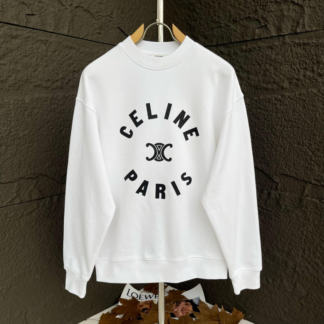 CELINE レタリング コットン 長袖Tシャツ YW005