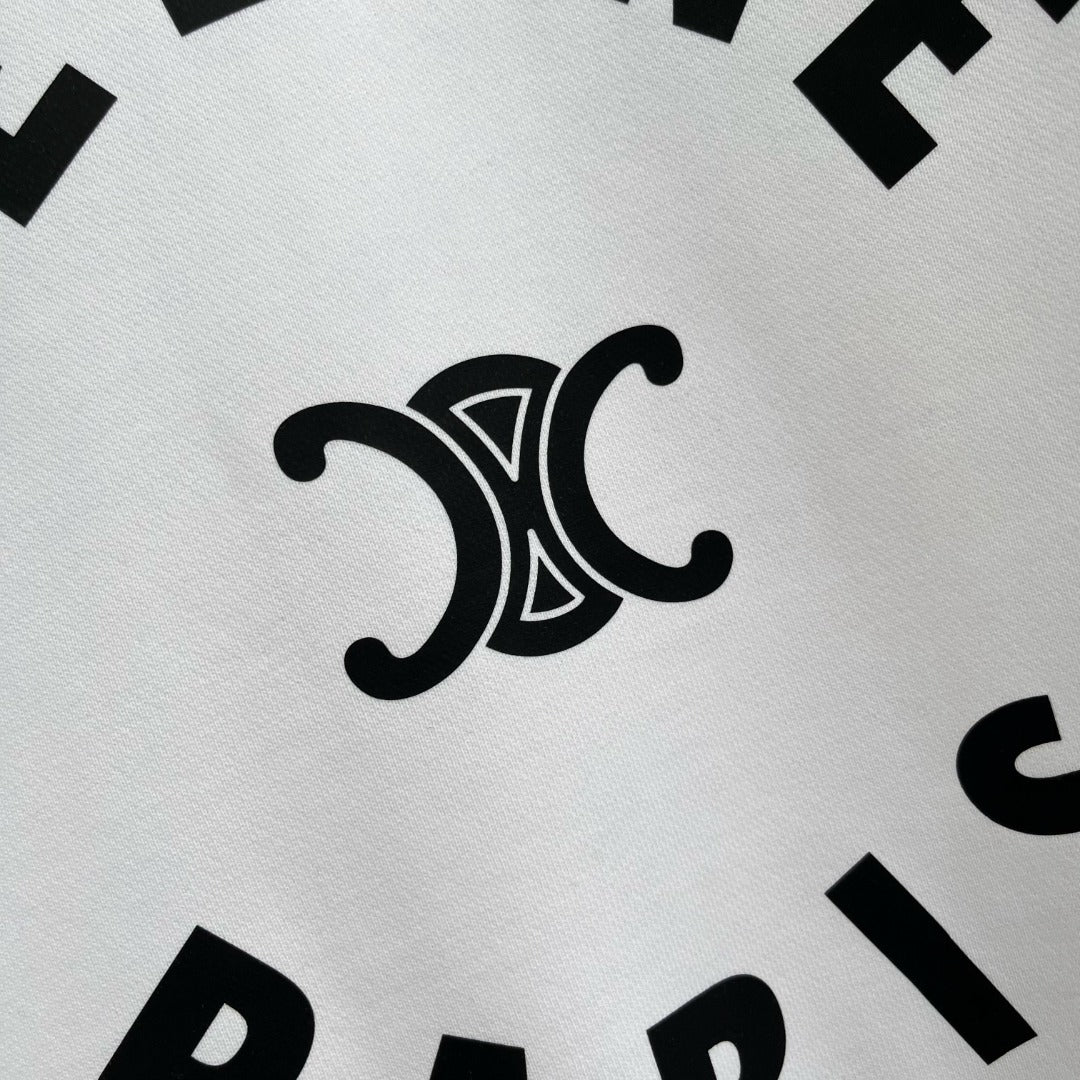 CELINE レタリング コットン 長袖Tシャツ YW005