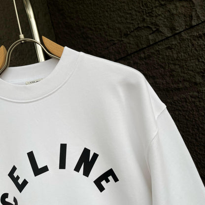 CELINE レタリング コットン 長袖Tシャツ YW005