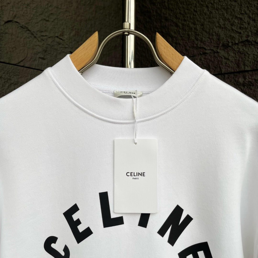 CELINE レタリング コットン 長袖Tシャツ YW005