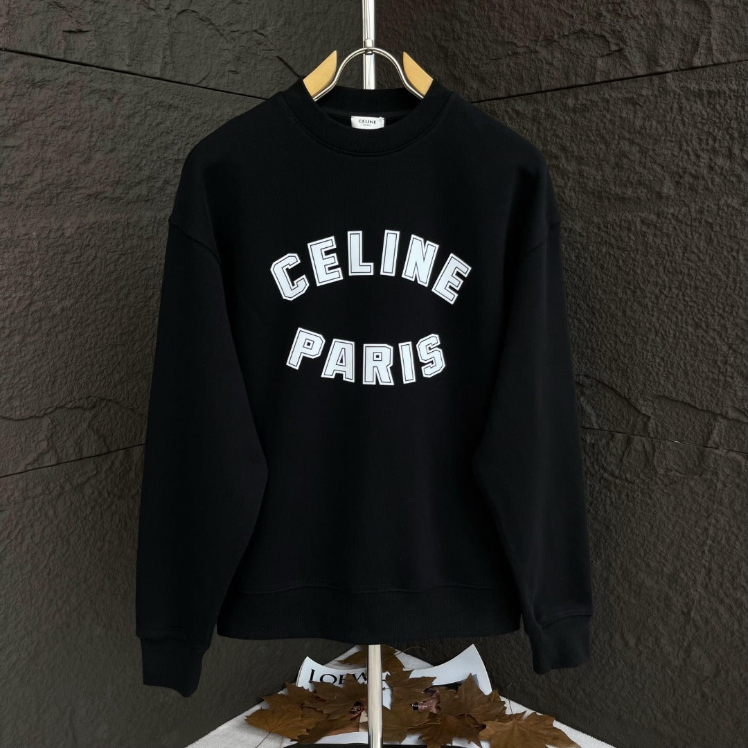 CELINE レタリング コットン 長袖Tシャツ YW004