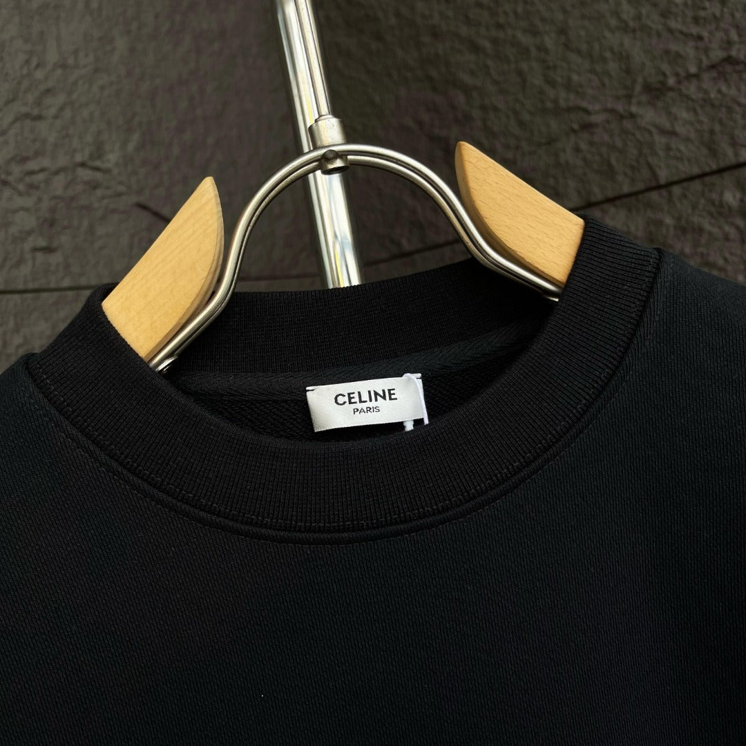 CELINE レタリング コットン 長袖Tシャツ YW004