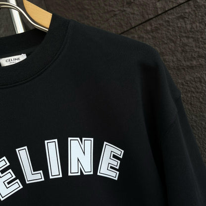 CELINE レタリング コットン 長袖Tシャツ YW004