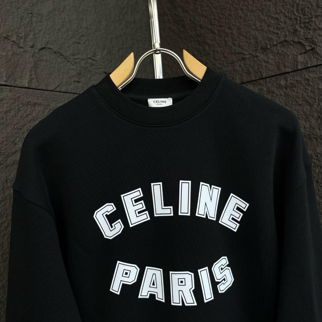 CELINE レタリング コットン 長袖Tシャツ YW004