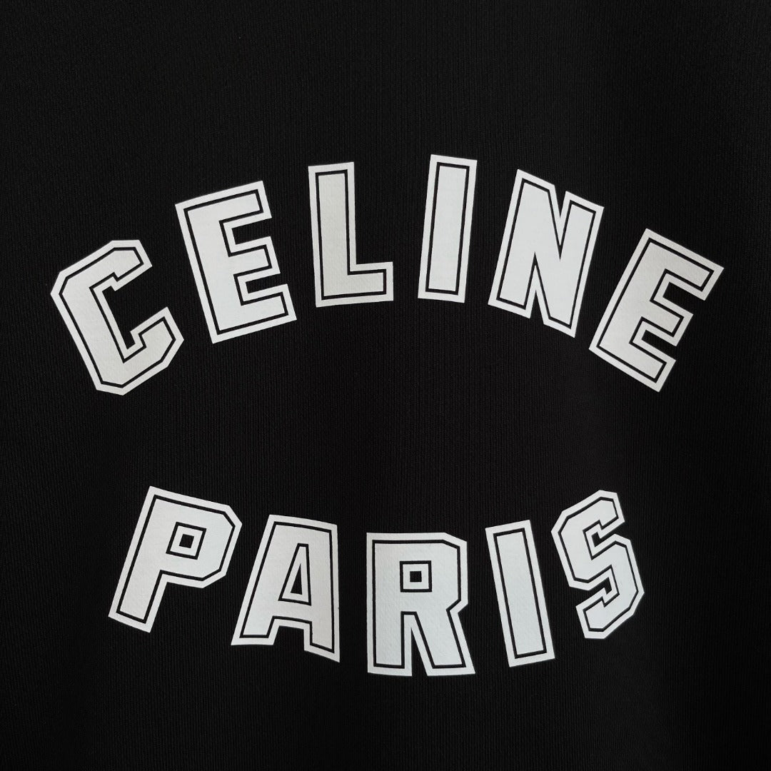 CELINE レタリング コットン 長袖Tシャツ YW004