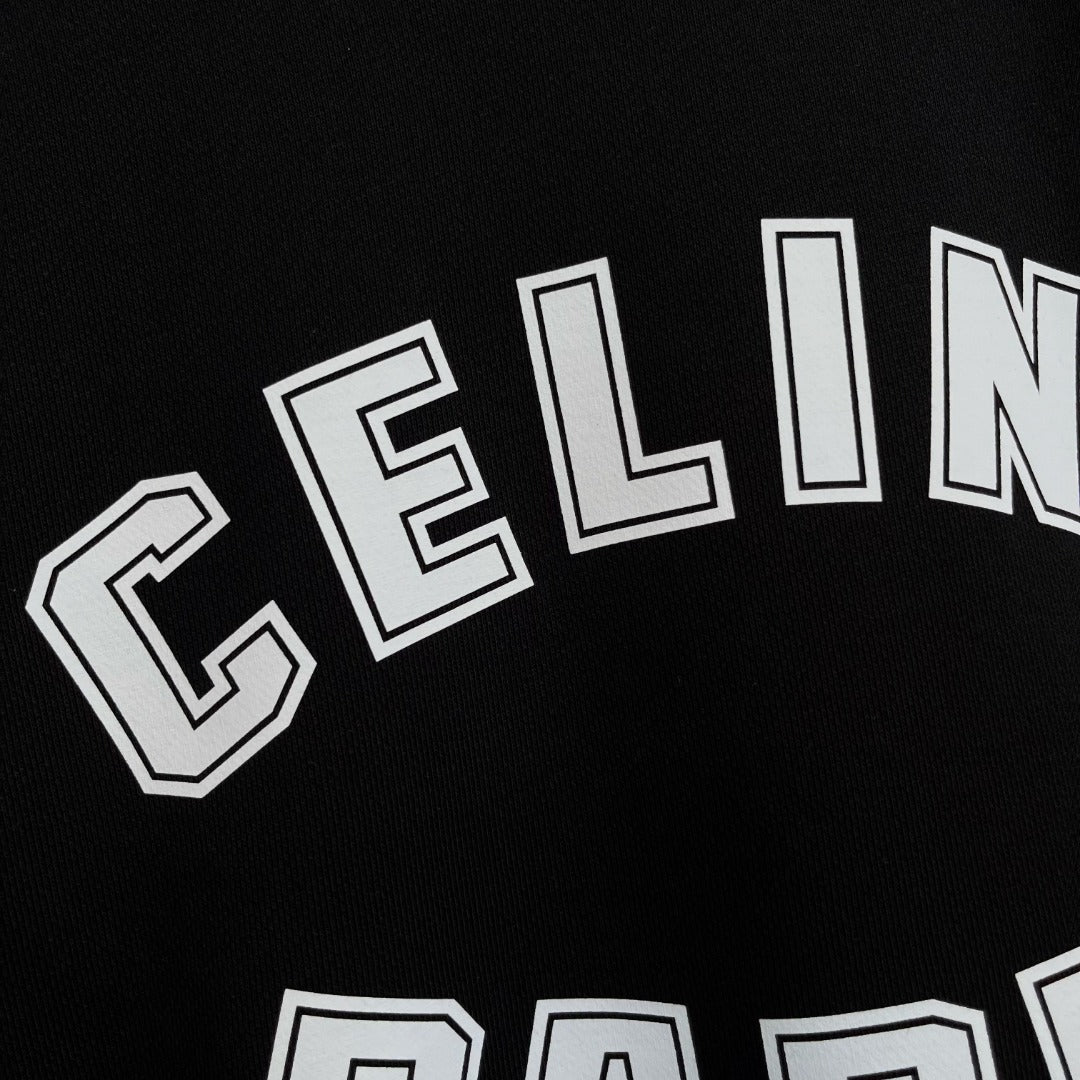 CELINE レタリング コットン 長袖Tシャツ YW004