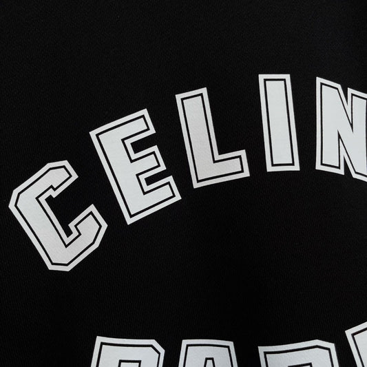 CELINE レタリング コットン 長袖Tシャツ YW004