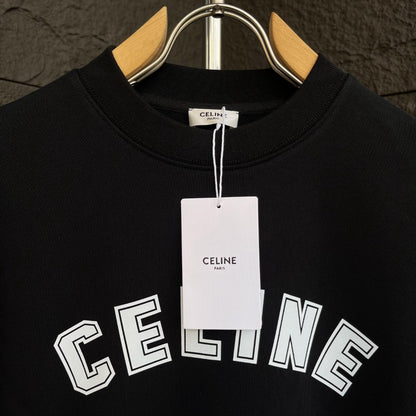 CELINE レタリング コットン 長袖Tシャツ YW004